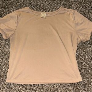 Cropped Nude Tee